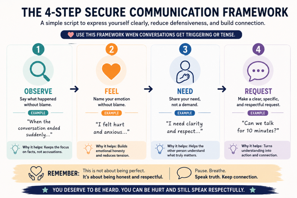 Secure communication framework for reducing defensive communication